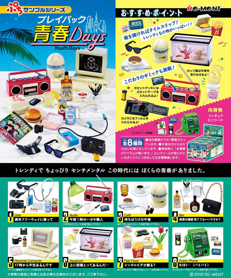 RE-MENT Petit Sample Series Playback Youth Days (Electronics from 80s) / プレイバック青春days