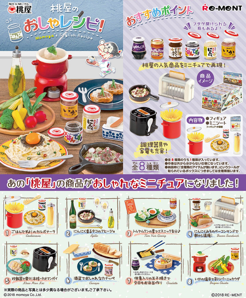 RE-MENT Company Collaboration Momoya's Stylish Recipe / 桃屋のおしゃレシピ!