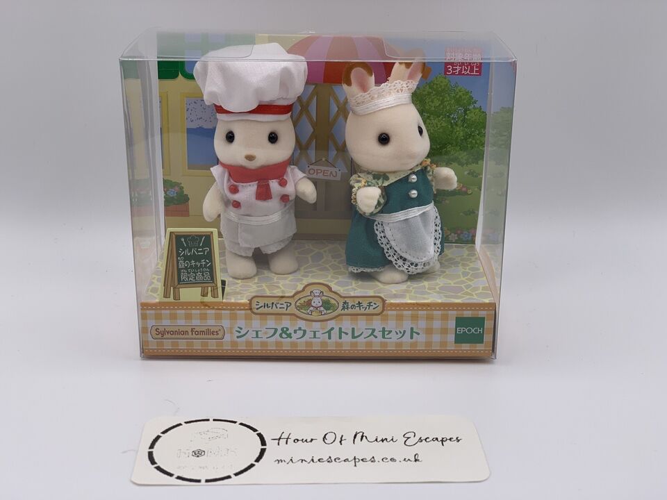 Sylvanian Families Forest Kitchen Rabbit Chef Waitress Set