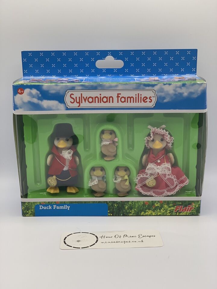 Sylvanian Families Waddlington Duck Family Mayor & Triplets Complete Set